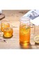 Cold Drinks Juice Glass Jug Wood Lid 1000ml Glass Pitcher with Lid, Hot/Cold Water Jug, Juice and I