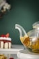 Cuisine Art Glass Teapot with Filter, 850 ml Capacity
