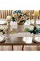 Tazweeq Boho Table Runner, Long Farmhouse Rustic Table Runner, Cream &amp; Brown Macrame Table Runner w