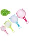 Plastic Mesh Strainer Colander Set, Food Soy Milk Flour Sieve Plastic Colander Strainer with Long H