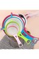 Plastic Mesh Strainer Colander Set, Food Soy Milk Flour Sieve Plastic Colander Strainer with Long H