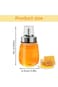 ALMEKAQUZ Honey Dispenser,Glass Honey Dispenser, Syrup Maple Dispenser, No Drip Honey Jar Pot with