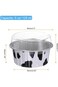ALMEKAQUZ 50Pcs Aluminium Foil Cake Cups with Lids, 5 oz Mini Cake Pans Bread Moulds, Cow Print Dis