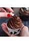 ALMEKAQUZ 50Pcs Aluminium Foil Cake Cups with Lids, 5 oz Mini Cake Pans Bread Moulds, Cow Print Dis