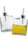 Parfait 2-Piece Printed Oil And Vinegar Glass Bottle Clear 450ml 4458
