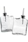 Parfait 2-Piece Printed Oil And Vinegar Glass Bottle Clear 450ml 4458