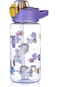 Joyzzz Kids Water Bottle, 600ml Spill Proof Straw Cup, Cute Pattern Water Bottle with Flip Top Lid,