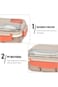 Aputue Bento Lunch Box, 1300ML 4-in-1 Lunch Container with Cutlery and Sauce Jar, Stackable Lunch B
