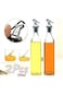 SHOWAY Glass Oil Bottle And Vinegar Pouring Dispenser, Condiment Set, Cruet, Seasoning For Dining T