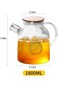 AKCredible Glass Water Jug With Lid (1.8 Wooden Lid), 1800 ML