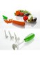 CoolBaby 4 Pcs Replaceable Head Vegetable Spiral Cutter For Stuffed Vegetables, Green/White, WHD134
