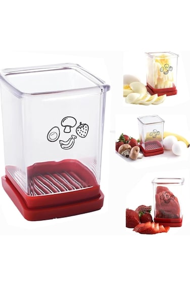 Paporich Cup Slicer,Fruit and Vegetable Fast Slicer,Stainless Steel Fruit Slicer Cup Egg Slicer,Kit