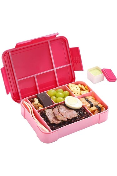 XLOT international Lunch Box - 4/6 Compartments Ideal Portion Size Leak-Proof, Toddler-Friendly Lun