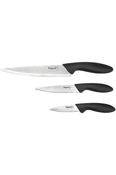 Pigeon Kitchen Knife 3Pcs Set S/Steel