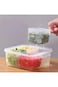 SWIUKPHE Set of 2 Fridge Organizer, Fruit Vegetable Storage Saver Containers with Lid &amp; Colander fo
