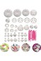 ALMEKAQUZ 47 PCS Fondant Cutters Tools,Fondant Cake Plunger,Cookie Cutters Sugarcraft Decorating Mo