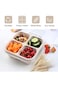 SWIUKPHE 4 Pack Snack Containers for Kids Adults, 4 Compartment Bento Snack Box, Reusable Meal Prep