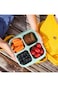 SWIUKPHE 4 Pack Snack Containers for Kids Adults, 4 Compartment Bento Snack Box, Reusable Meal Prep