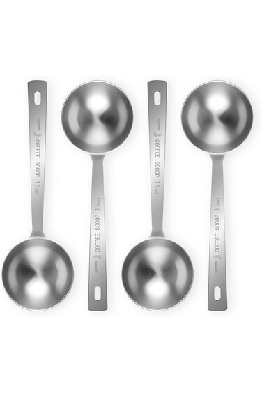 SWIUKPHE 4Pcs Coffee Scoop Spoon, 1 Tablespoon Measuring Spoon, 15ML Stainless Steel Coffee Spoons,