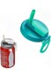 Soda Can Cover with Straw, Can Covers with Straws, Spill-Proof Soda Can Lids, Can Toppers Reusable,