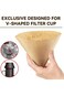 Ubitree 100pcs V60 Cone Coffee Filters, Disposable Coffee Filters #2 Cone Paper, 1-4 Cups Natural P