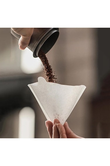 Coffee Filters, White Size:02,100 Counts 1-4 Cups V02 Disposable Coffee Filter Paper Cone, Compatib