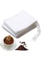 WDA Empty Tea Filter Bags with Drawstring, White, Disposable Paper Tea Bags