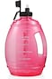 ALCOACH BPA Free Gallon Water Bottle with Large Motivational Jug with Straw (RED)
