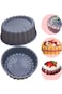 Silicone Charlotte Cake Pan Reusable Mold Fluted Cake Pan Nonstick Round Silicone Molds for Strawbe