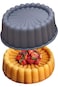 Silicone Charlotte Cake Pan Reusable Mold Fluted Cake Pan Nonstick Round Silicone Molds for Strawbe
