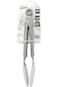 Electus non stick 9" silicon serving tong, light ash