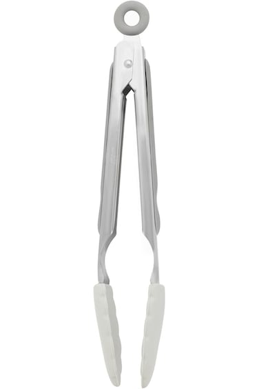 Electus non stick 9" silicon serving tong, light ash