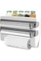 Multifunctional 4 in 1 Paper Towel Holder, Wall Mount Rolls Cutting Rack,4 in 1 Sauce Bottle Storag