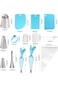 Makmeng 50-Piece Piping Bags and Tips Set, Cake Decorating Supplies Kit, Baking Tools with Flower,