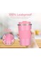 Thermal Coffee Tea Mug Insulated Mug Travel Office Rust Proof Lasts for Hours Pink Elegant Shape