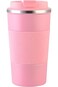 Thermal Coffee Tea Mug Insulated Mug Travel Office Rust Proof Lasts for Hours Pink Elegant Shape