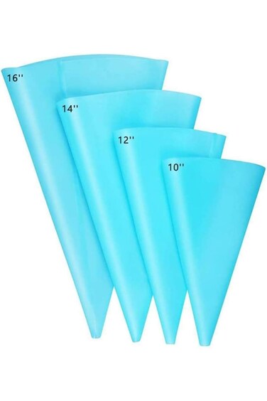 Tazweeq Piping Bags Reusable, Silicone Pastry Bags for Cake Decorating, Baking Supplies for Cookies