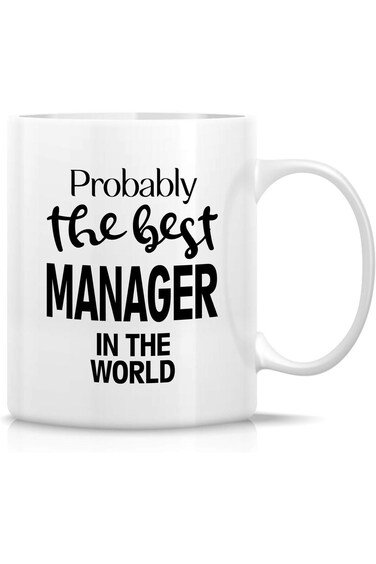 Retreez Funny Mug - Best Manager In The World 11 Oz Ceramic Tea Coffee Mugs - Funny, Sarcasm, Motiv