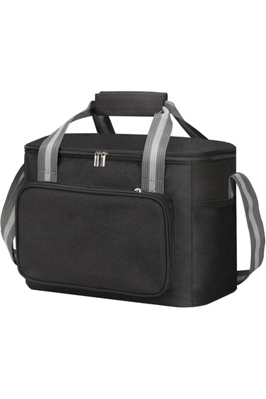 حقيبة تزوييق سوداء لحفظ الحرارة، سميكة، مصنوعة من قماش أكسفورد للاستخدام الخارجي، لحفظ الحرارة و