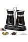 Oasisgalore 2PCS Salt and Pepper Shaker Set for kitchen,Stainless Steel Salt Pepper Dispenser Conta