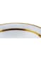 Shallow Porcelain Royal Bowl with Gold Rim, White, 23 cm, TS-G1-24
