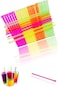 Sweet seven 200 Unwrapped Snow Cone Spoon Straws - Assorted Bright Colors for Shaved Ice, Milkshake