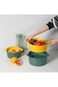 Lawazim Fruit And Vegetable Strainer Round Bowl - 20.5x20.5x9.5cm, Green/Yellow   Colander, Vegetab