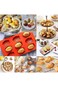 SWIUKPHE Madeleine Pan, 2 Pcs Silicone Madeline Cookies Pan 15 Cavities Nonstick Baking Pans for Ma