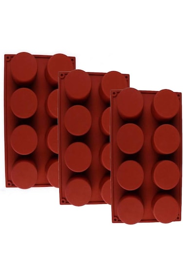 3 Packs of Food Grade Non-Stick Baking Molds for Cake, Cavity Large Round Silicone Baking Mold,Cand