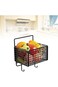 Kitchen Wall Mounted Organizer Basket, Large Capacity Hook Kitchen Wall Basket for Seasonings (Blac