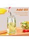 ALMEKAQUZ Olive Oil Dispenser, 2 in 1 Oil Sprayer for Cooking, 470mL Glass Oil Spray Bottle with Po