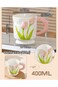 Excefore Ceramic Coffee Mug, Ceramic Coffee Cups with Handle, Creative Flower Cup for Office and Ho