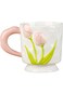 Excefore Ceramic Coffee Mug, Ceramic Coffee Cups with Handle, Creative Flower Cup for Office and Ho