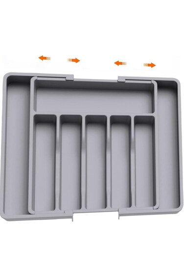 RCCO Cutlery Drawer Organiser, Kitchen Cutlery Trays Silverware Drawer Organizer, Expandable Utensi
